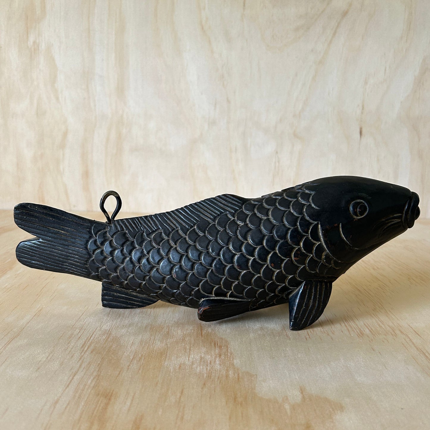 Antique Japanese Carved timber Koi Fish