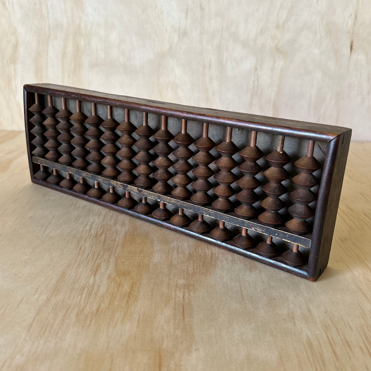 Antique Japanese Wooden Daikoku Soroban Abacus