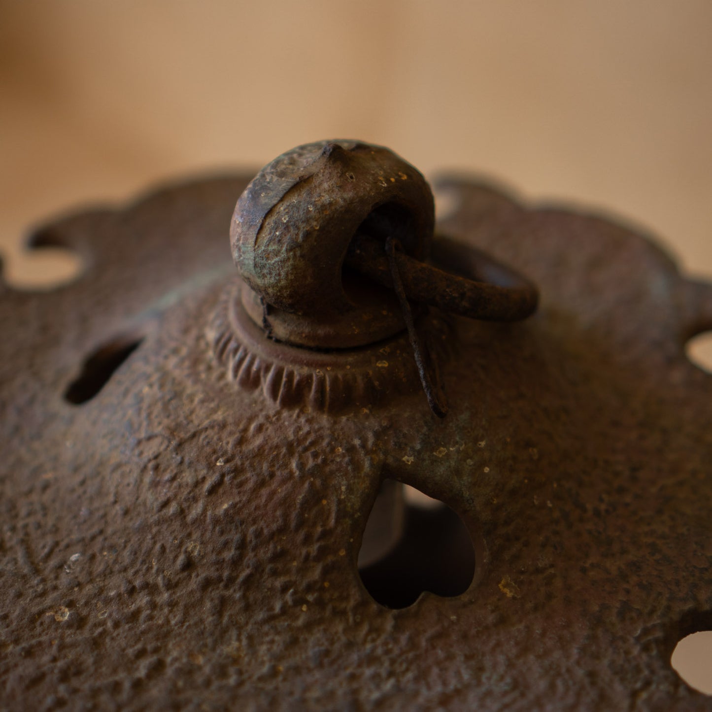 Antique Japanese Iron Garden Lantern 1 of 2