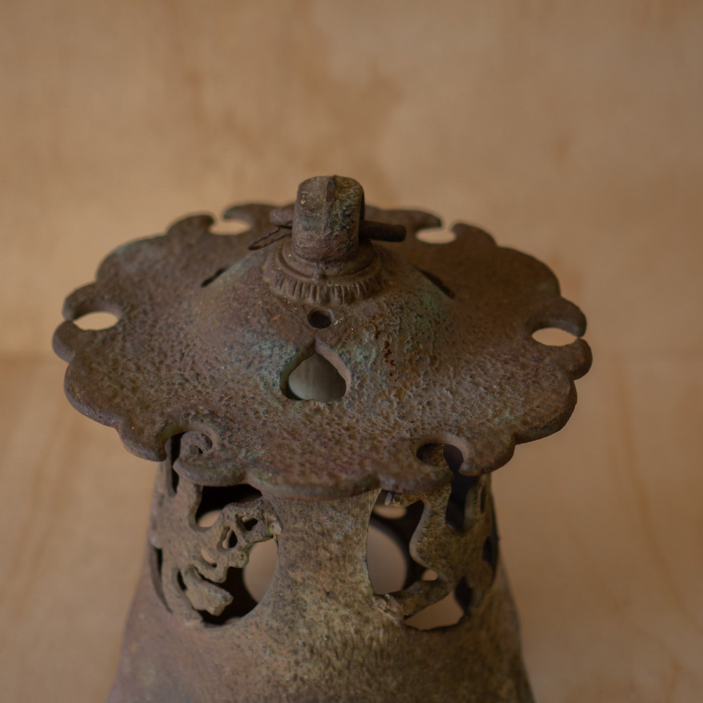Antique Japanese Iron Garden Lantern 1 of 2