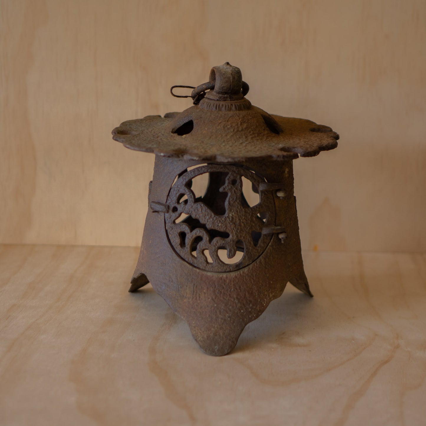 Antique Japanese Iron Garden Lantern 2 of 2
