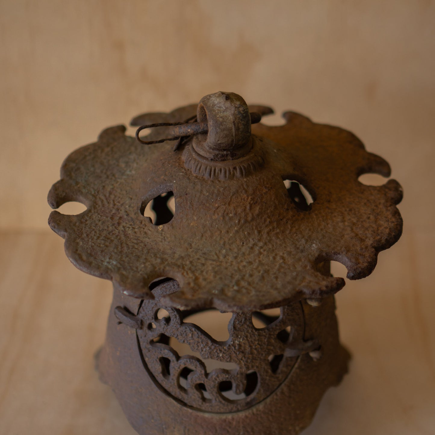 Antique Japanese Iron Garden Lantern 2 of 2