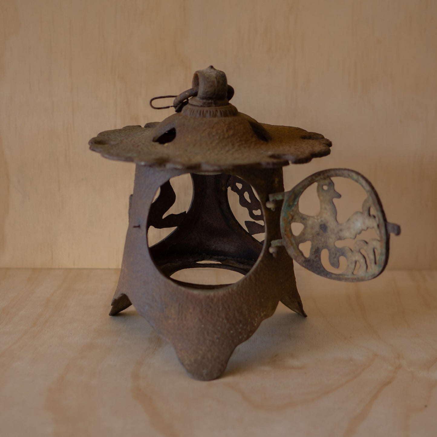 Antique Japanese Iron Garden Lantern 2 of 2