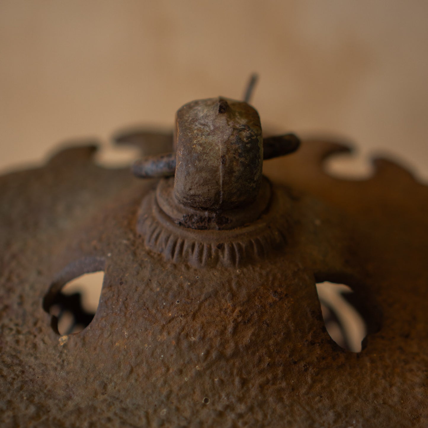 Antique Japanese Iron Garden Lantern 2 of 2
