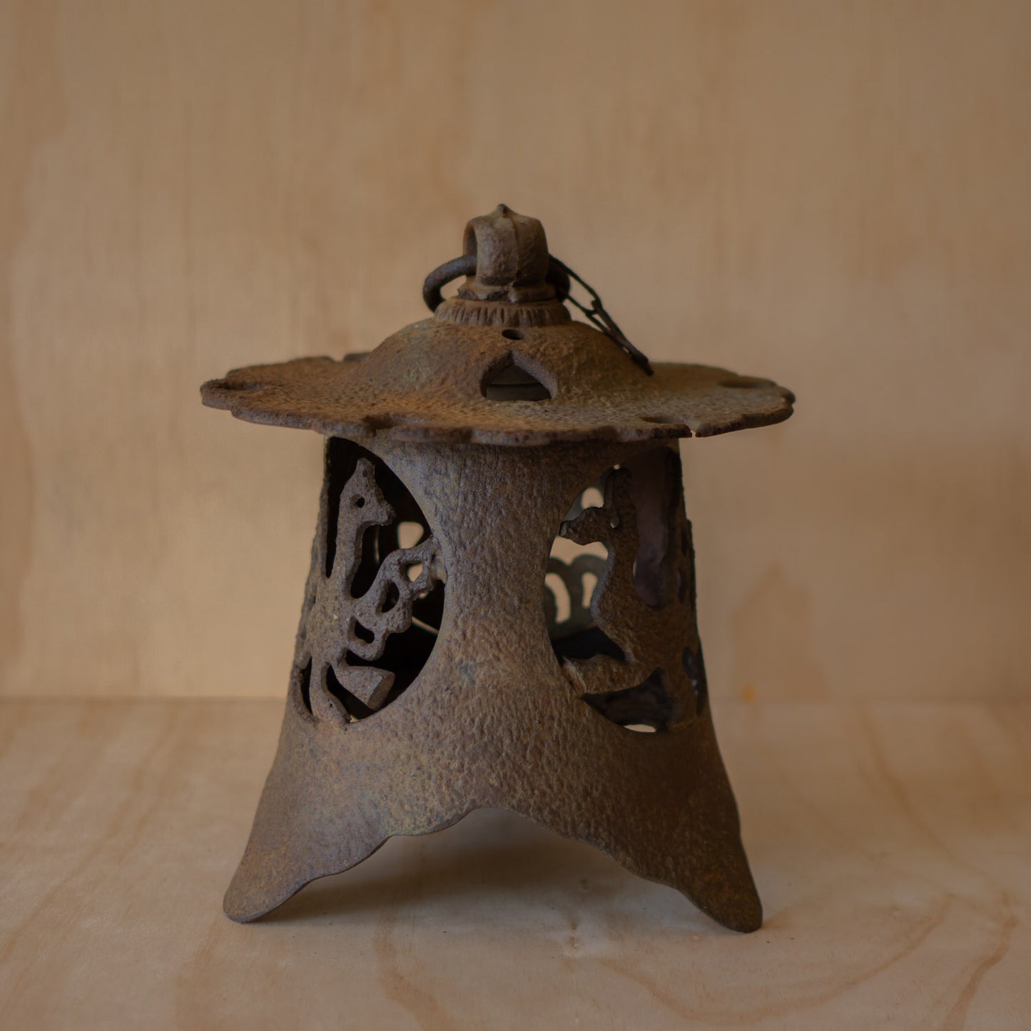 Antique Japanese Iron Garden Lantern 2 of 2