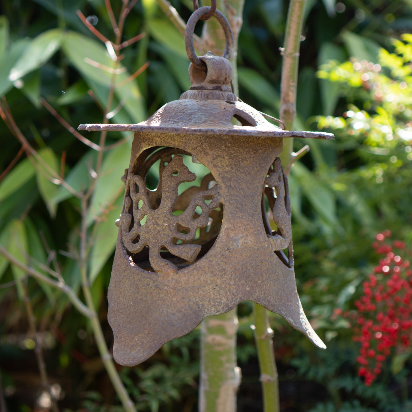 Antique Japanese Iron Garden Lantern 2 of 2