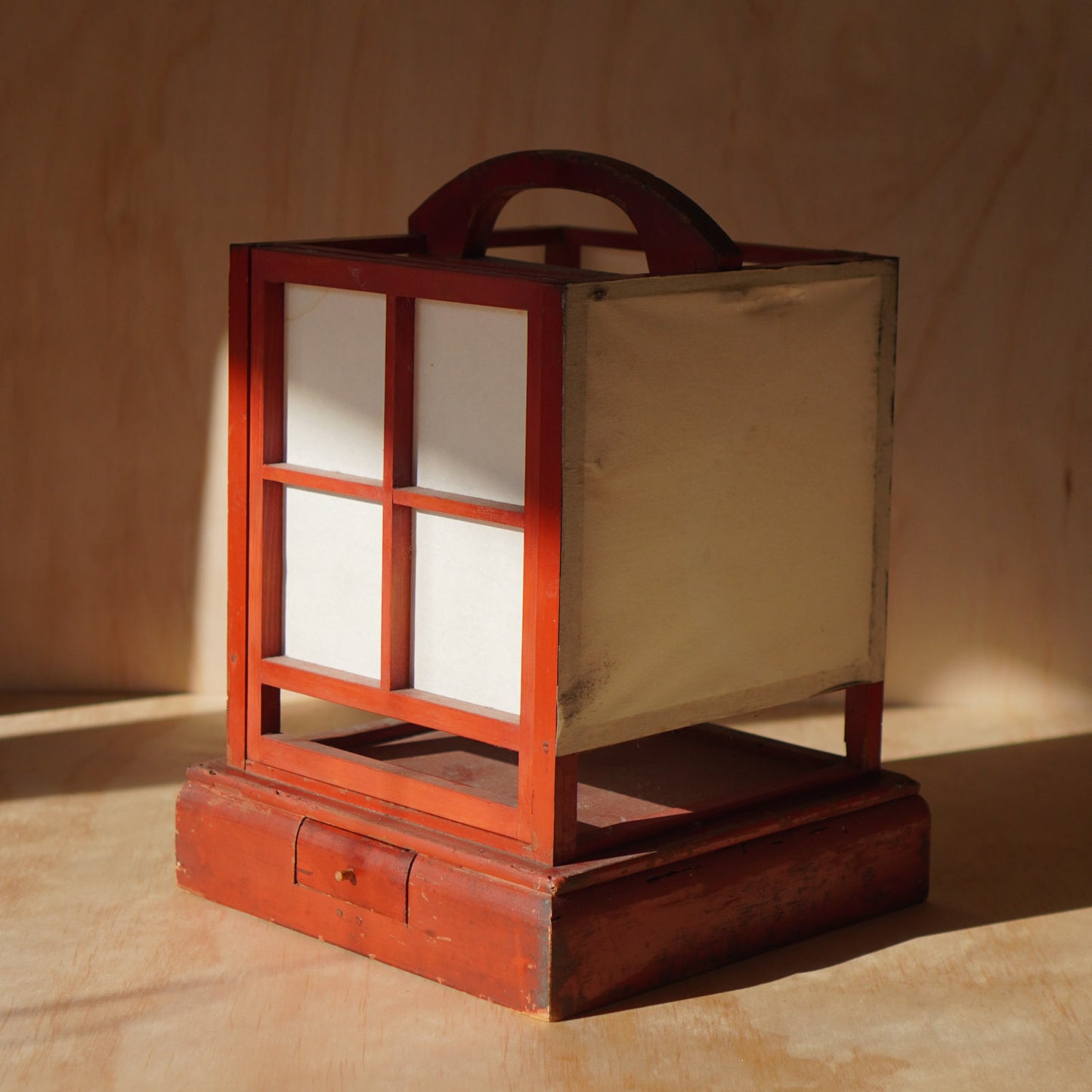 Antique Japanese Moon phases Ariake Andon Paper Lantern