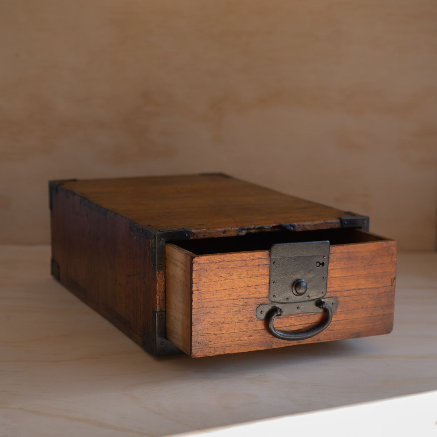 Antique Japanese Edo/Meiji Era Ko-Dansu Single Draw Document Box