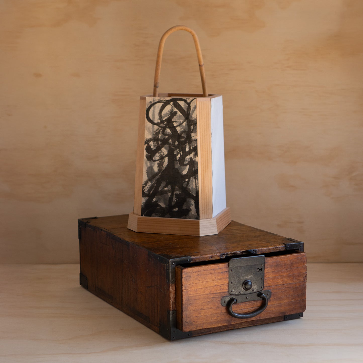 Antique Japanese Edo/Meiji Era Ko-Dansu Single Draw Document Box