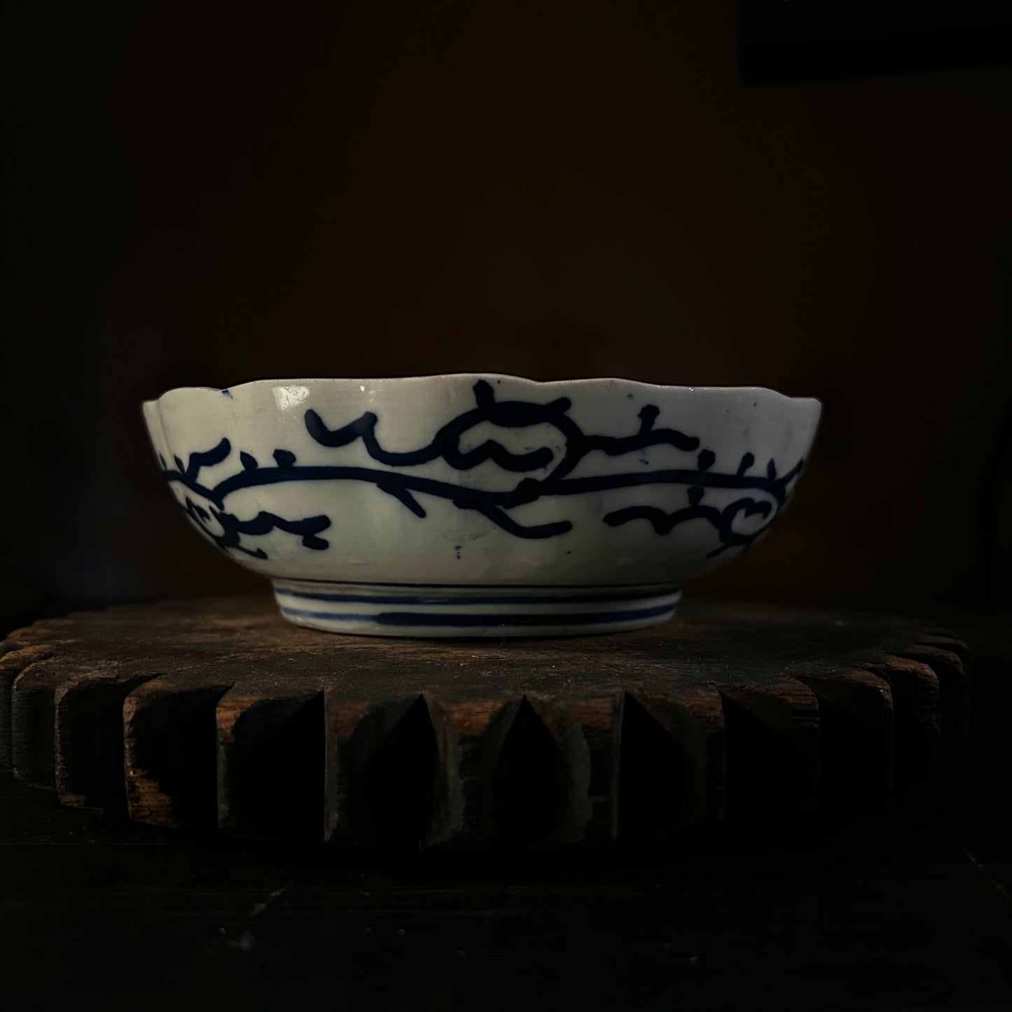 Japanese Antique Blue and White Ceramic Dish