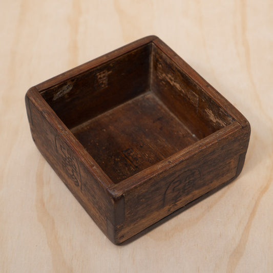 Antique Japanese Wood and bamboo Masu Box Rice Measure