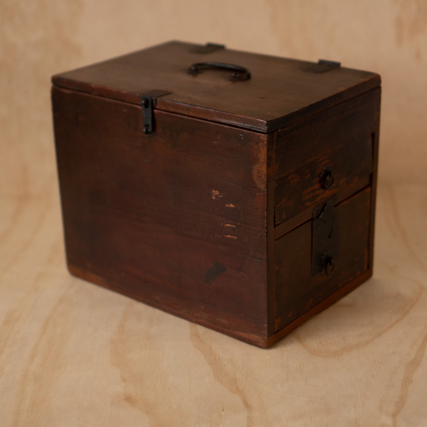 Antique Japanese Suzuri Bako Calligraphy Box