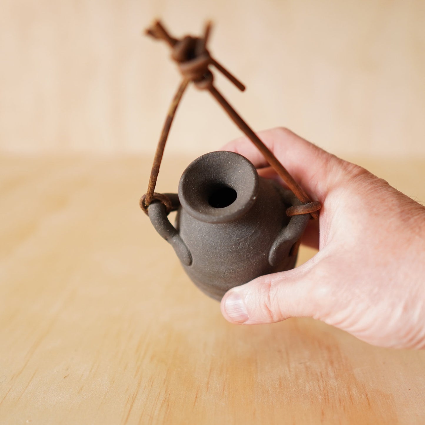 Vintage Japanese Bizen ware Ceramic Vase