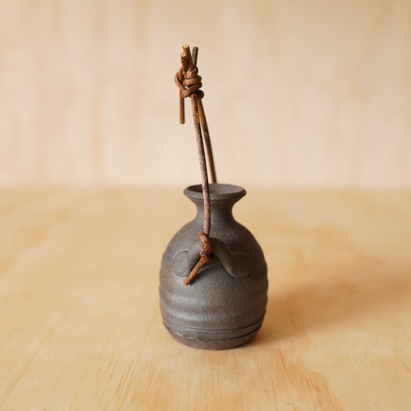 Vintage Japanese Bizen ware Ceramic Vase