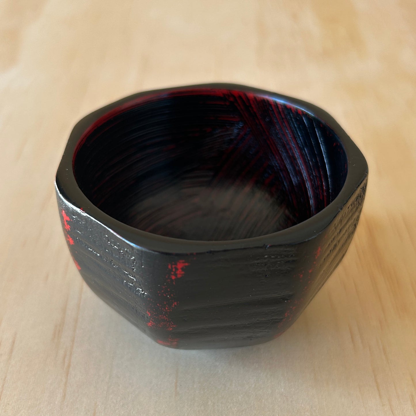 Wood and Lacquer sake cup