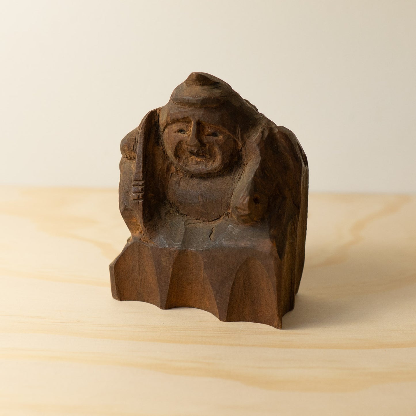 Antique Japanese Carved Ebisu Figure - 03