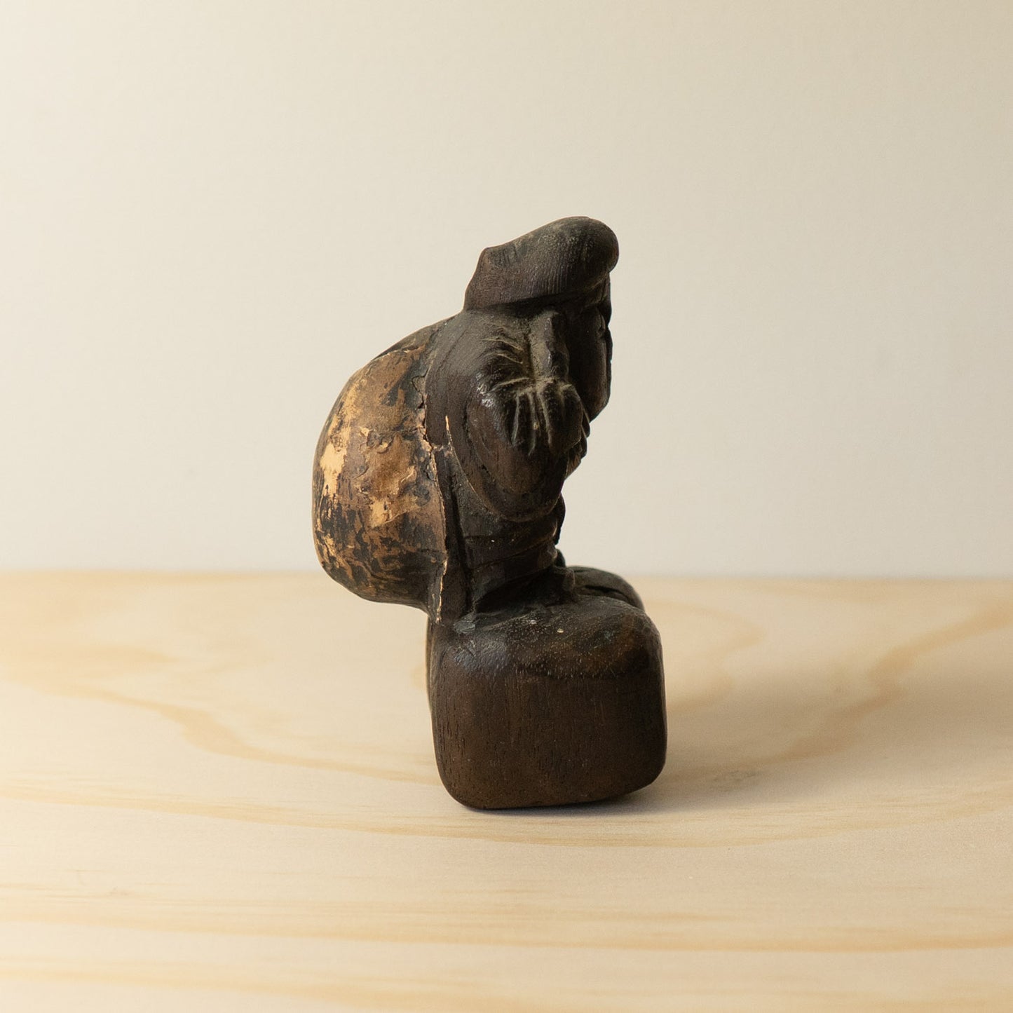 Antique Japanese Carved Daikoku Figure - 01