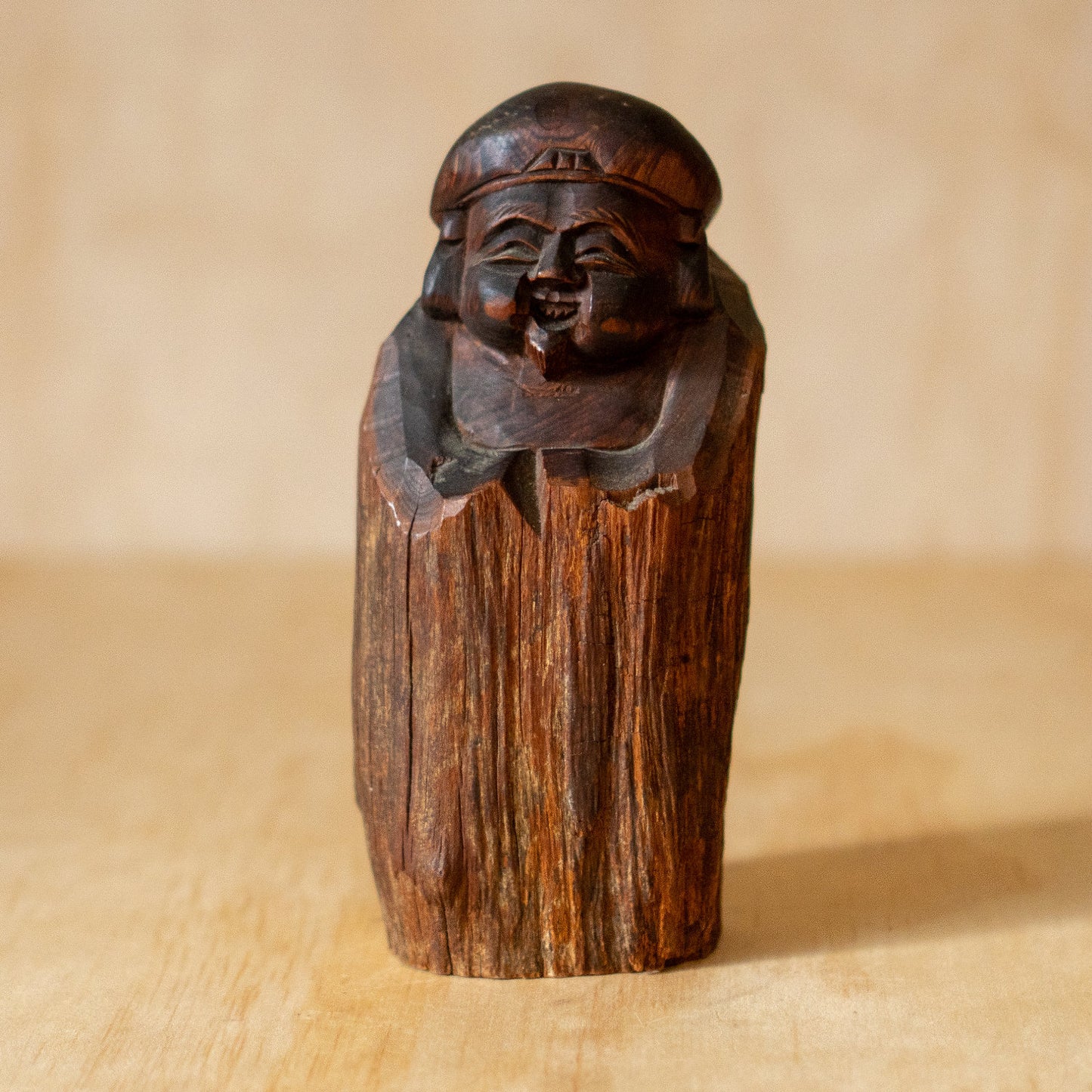Vintage Japanese Daikoku Wooden Carving