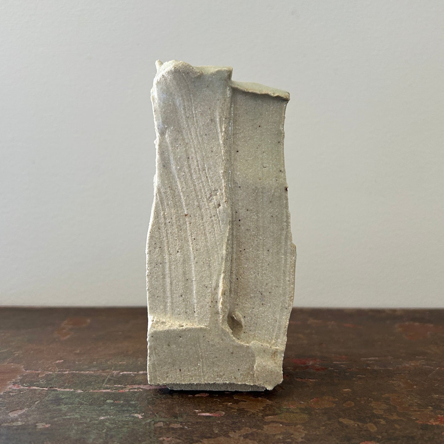 Don Ricardo Carved Ceramic Vase White Ash Glazed 2 of 2