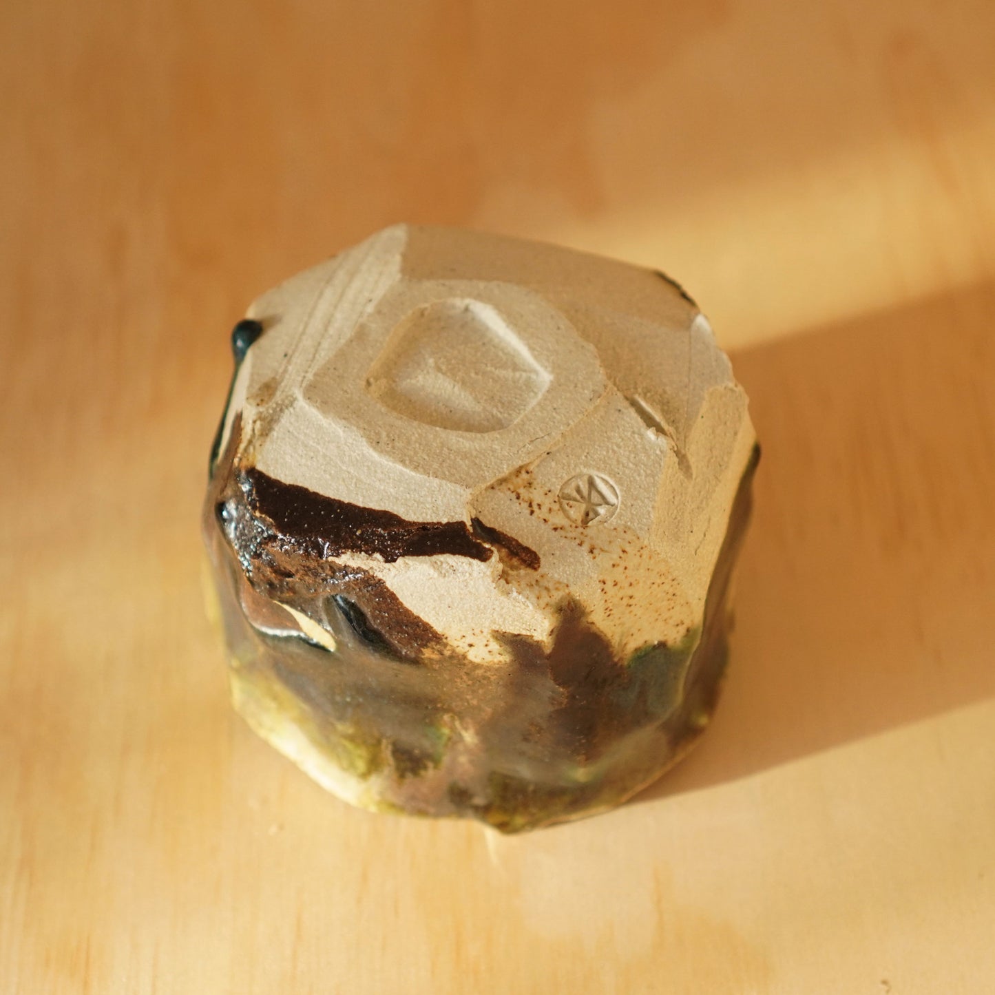 Don Ricardo Ceramic Oribe Wild Clay Matcha bowl