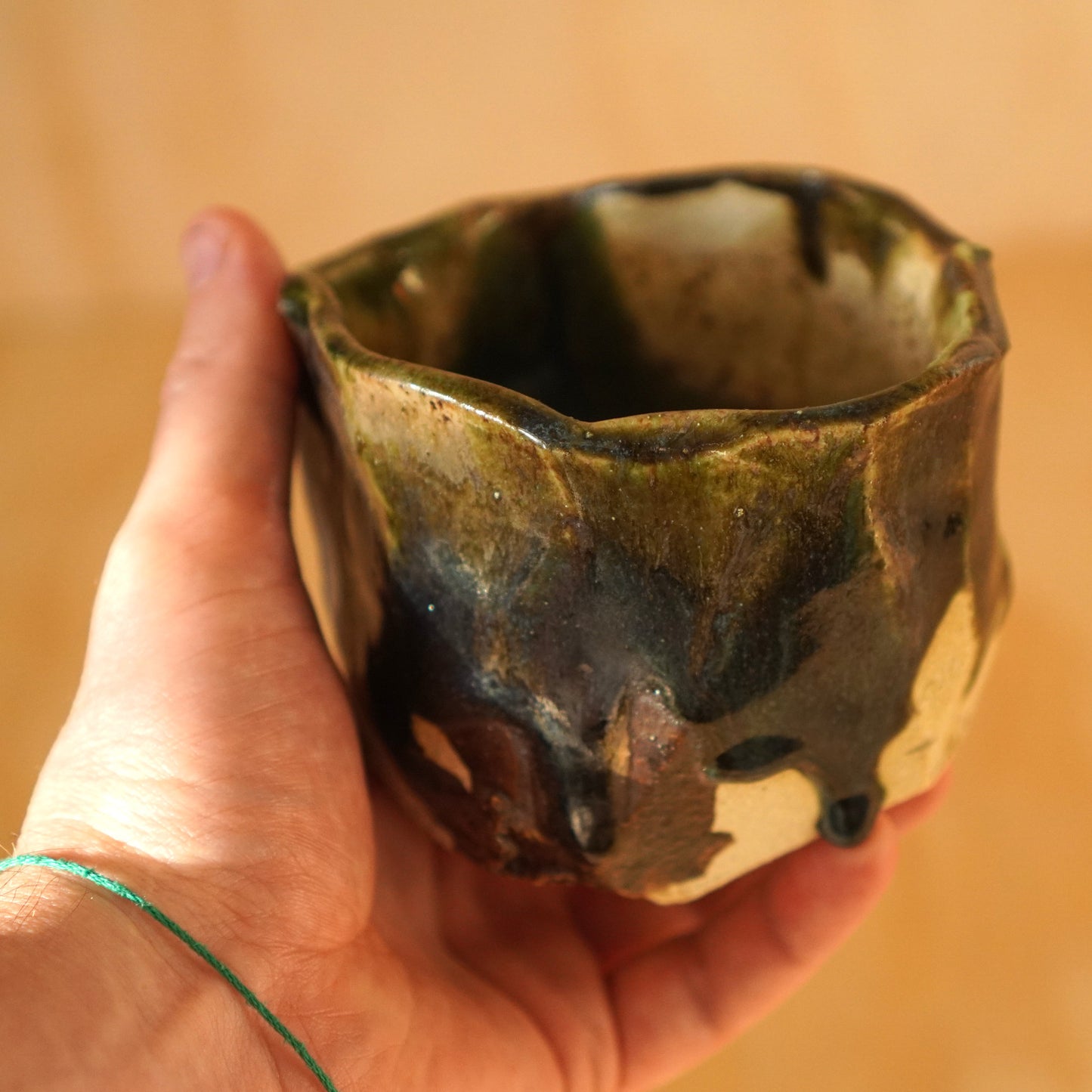 Don Ricardo Ceramic Oribe Wild Clay Matcha bowl