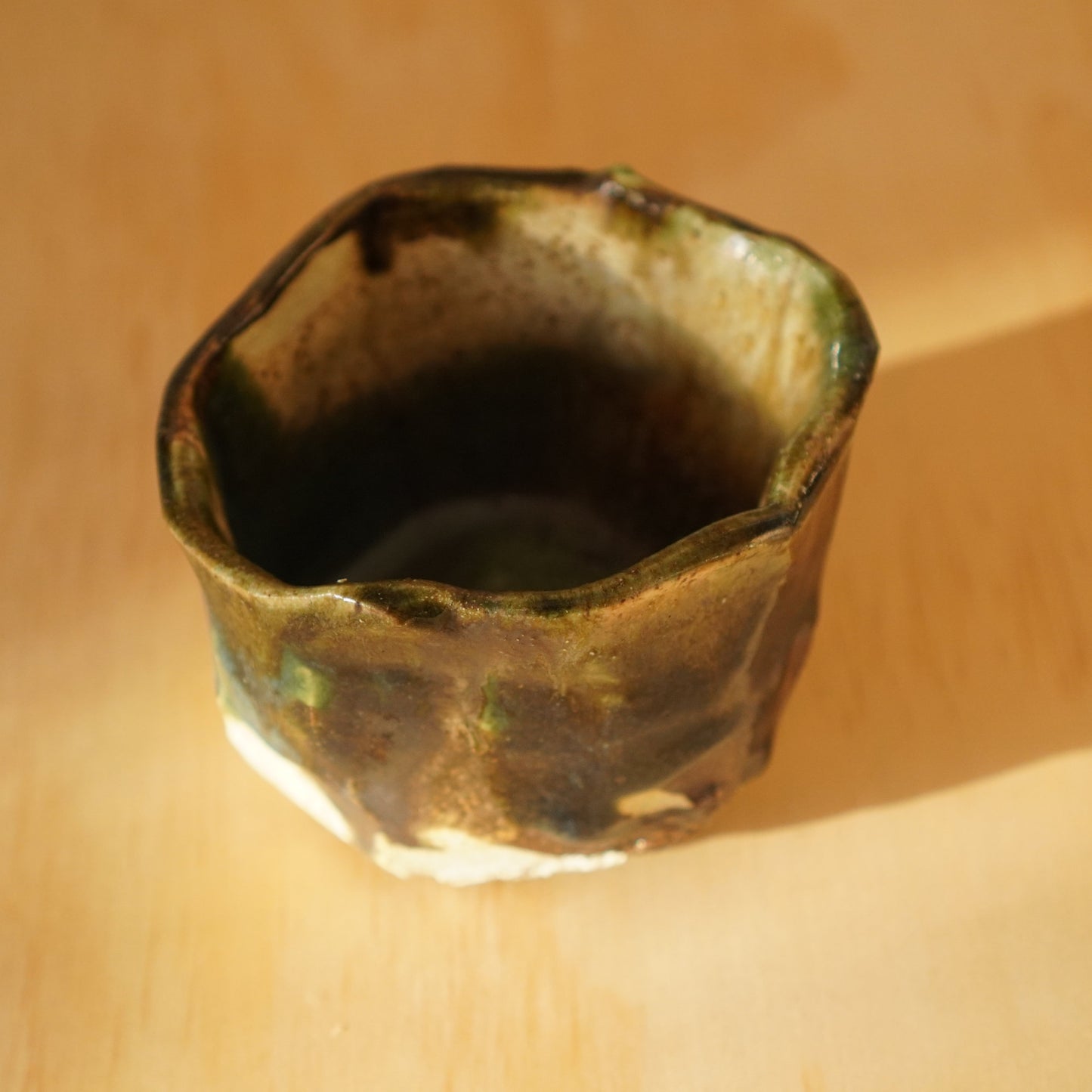 Don Ricardo Ceramic Oribe Wild Clay Matcha bowl