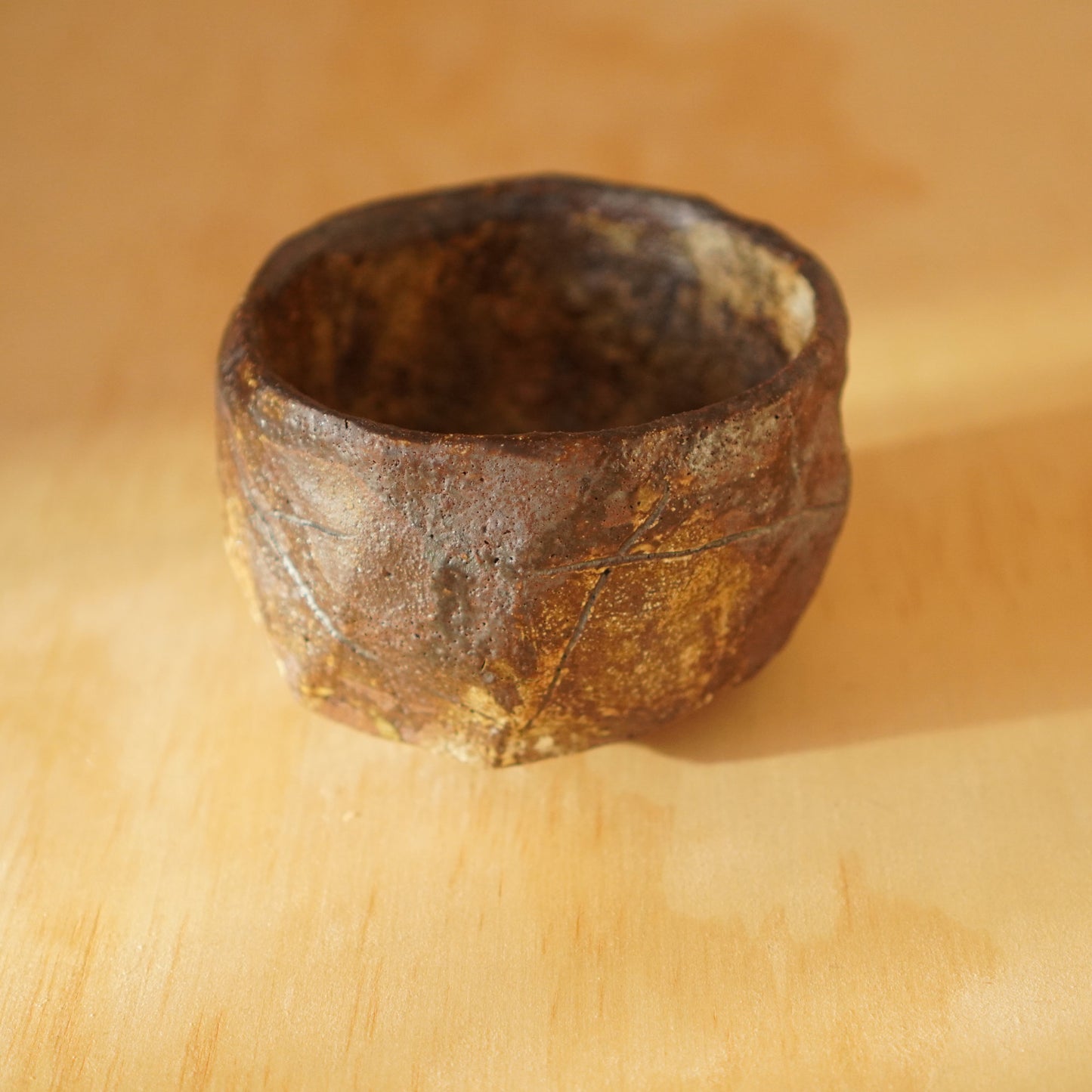 Don Ricardo Dark Ash Glazed Yunomi Wide Tea cup