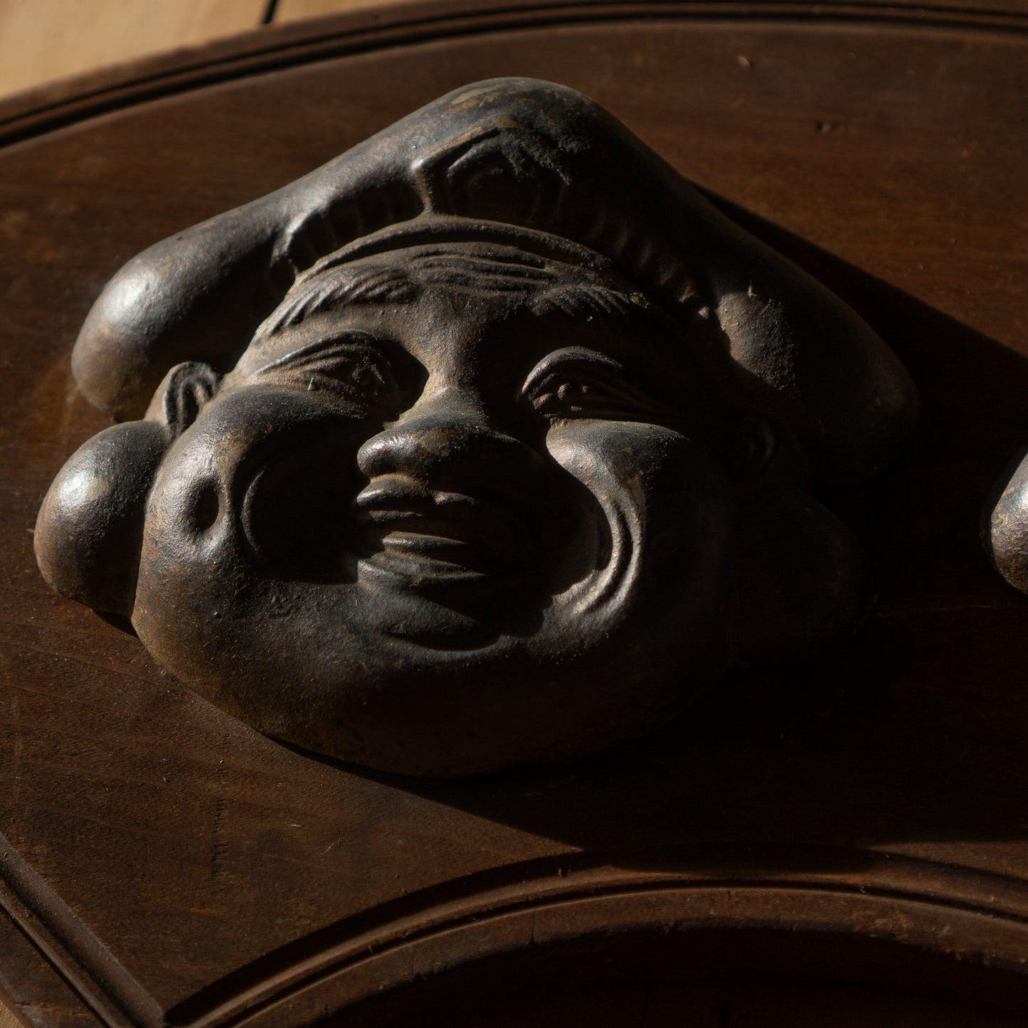 Antique Japanese Showa period Daikoku and Ebisu Plaque