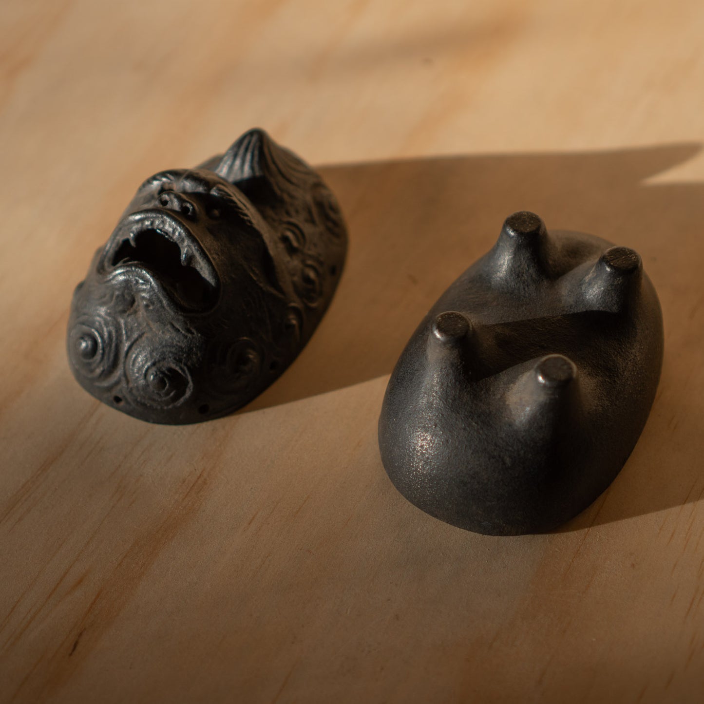 Japanese Vintage Iron Temple Dog Koro - Incense Burner