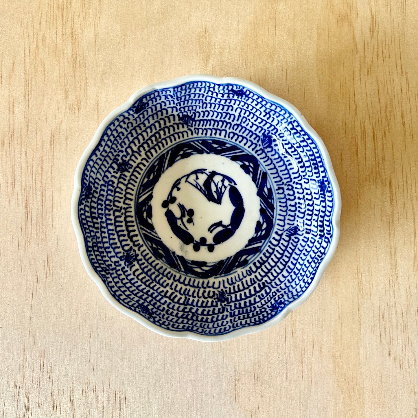 Japanese Antique Blue and White Ceramic Dish