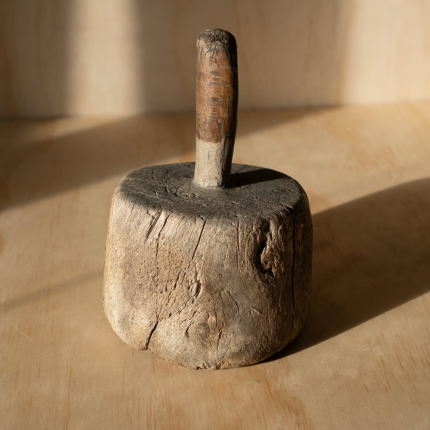 Antique Japanese Wooden Straw Hammer - No. 4