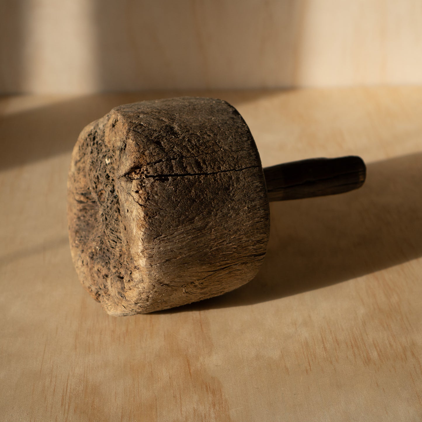Antique Japanese Wooden Straw Hammer - No. 4