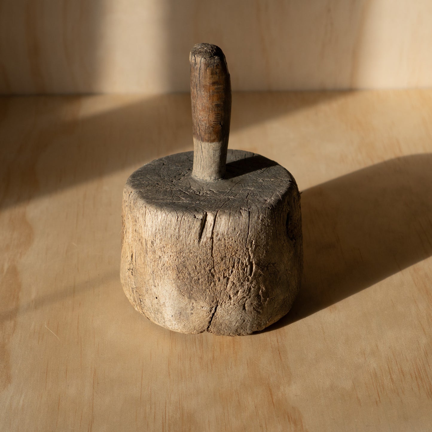 Antique Japanese Wooden Straw Hammer - No. 4
