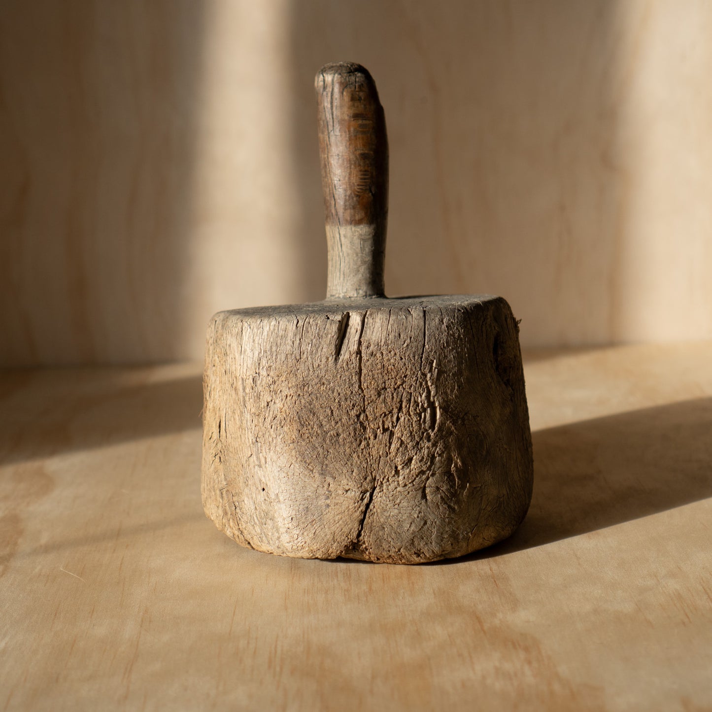 Antique Japanese Wooden Straw Hammer - No. 4