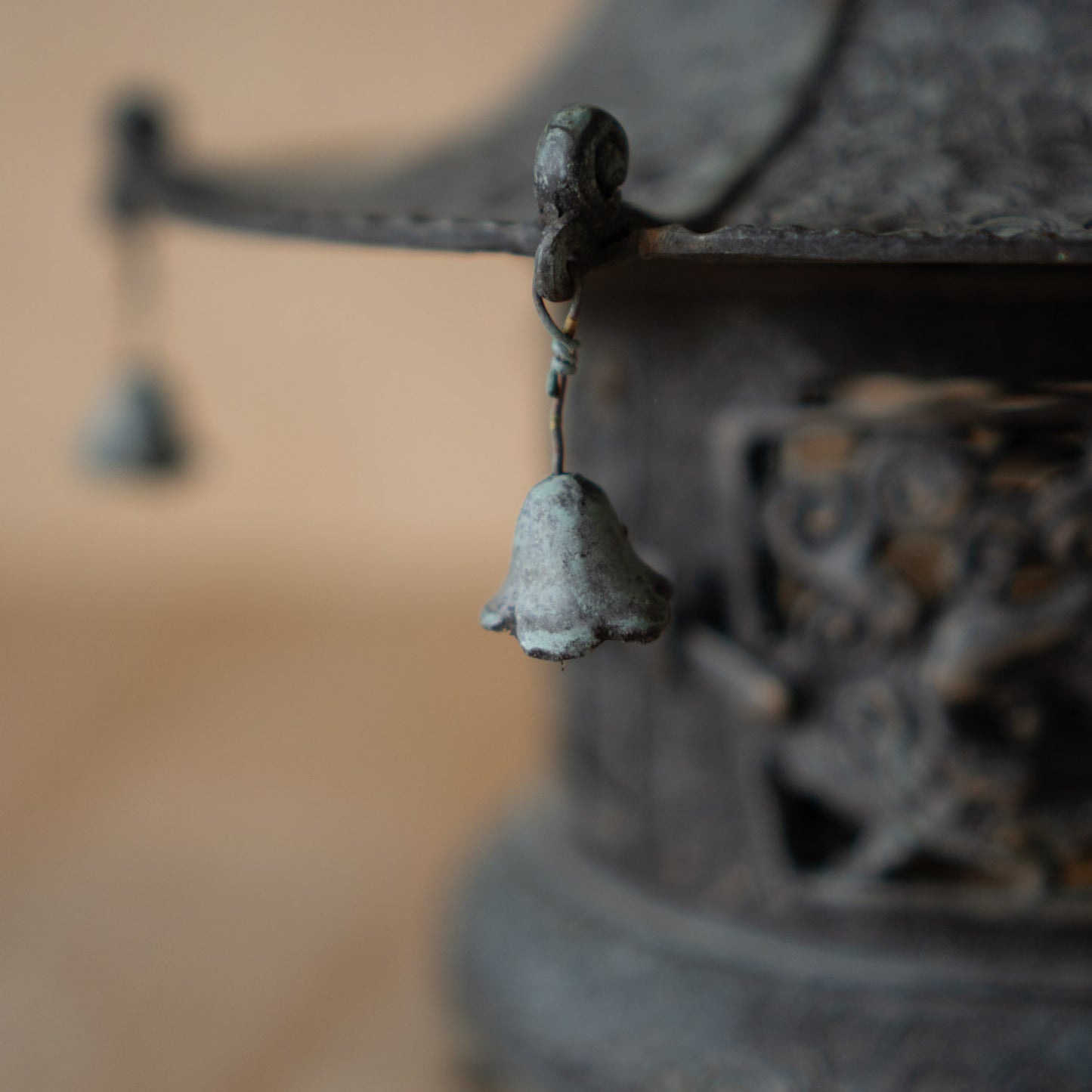 Vintage Japanese Bronze Temple Lantern