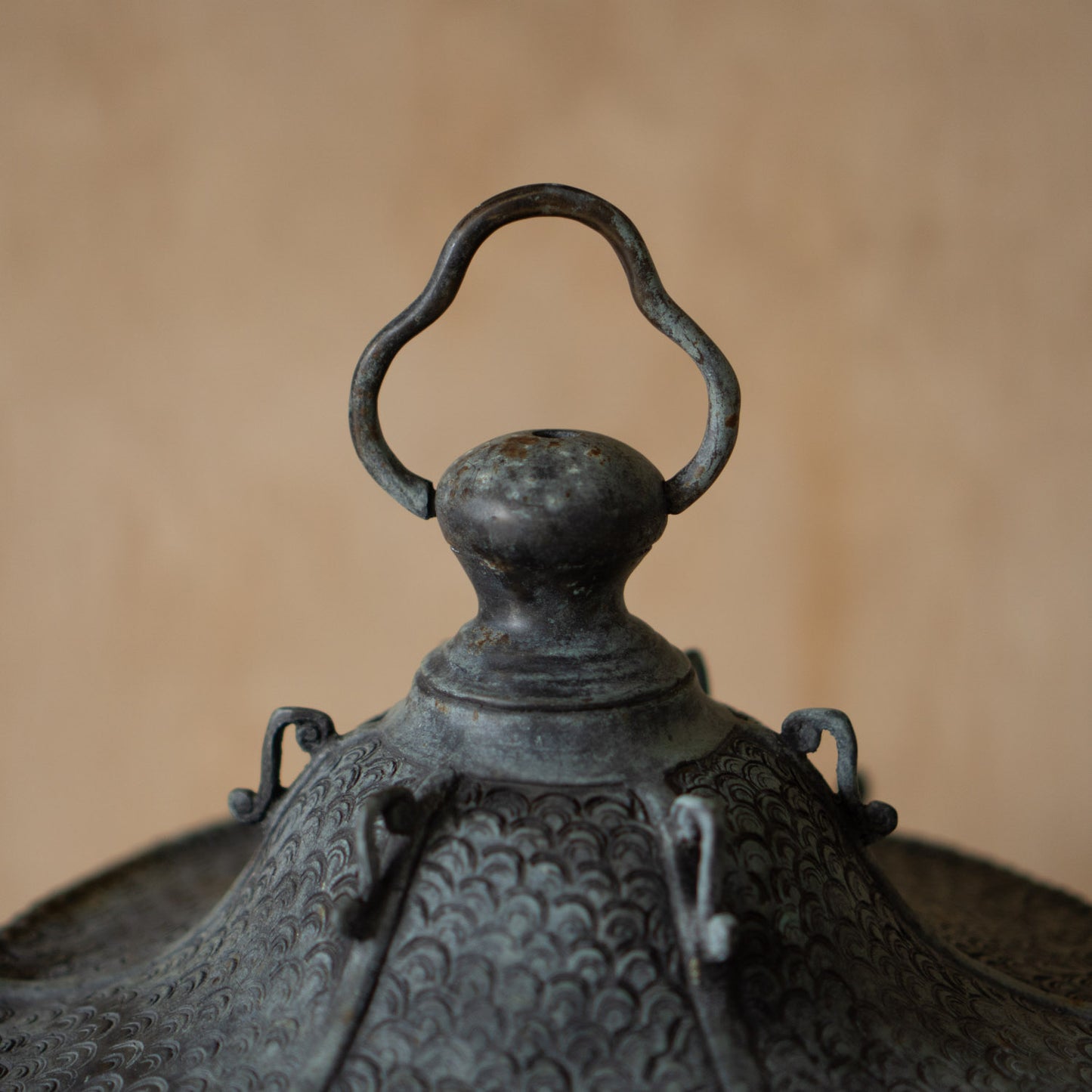 Vintage Japanese Bronze Temple Lantern