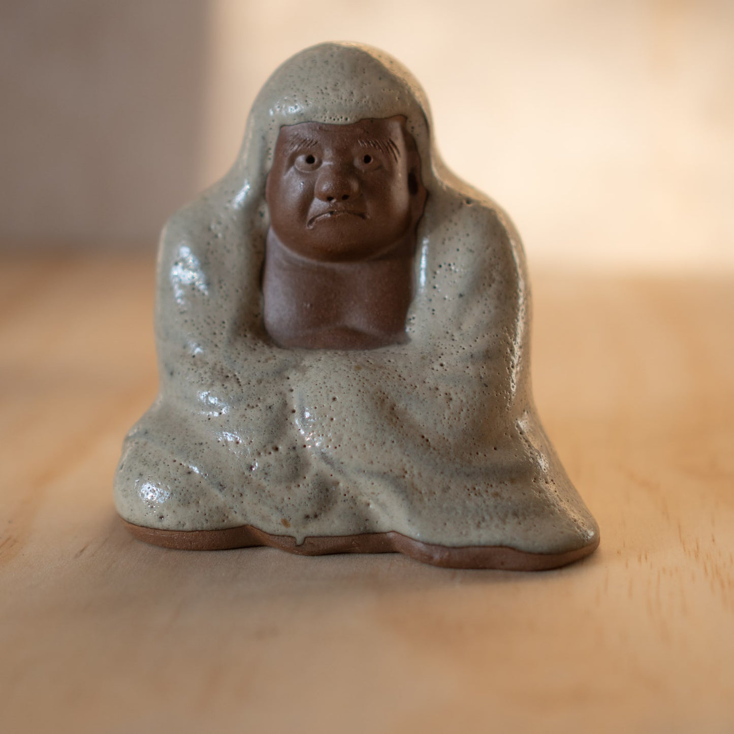 Vintage Japanese Ceramic Tanba ware Daruma in box