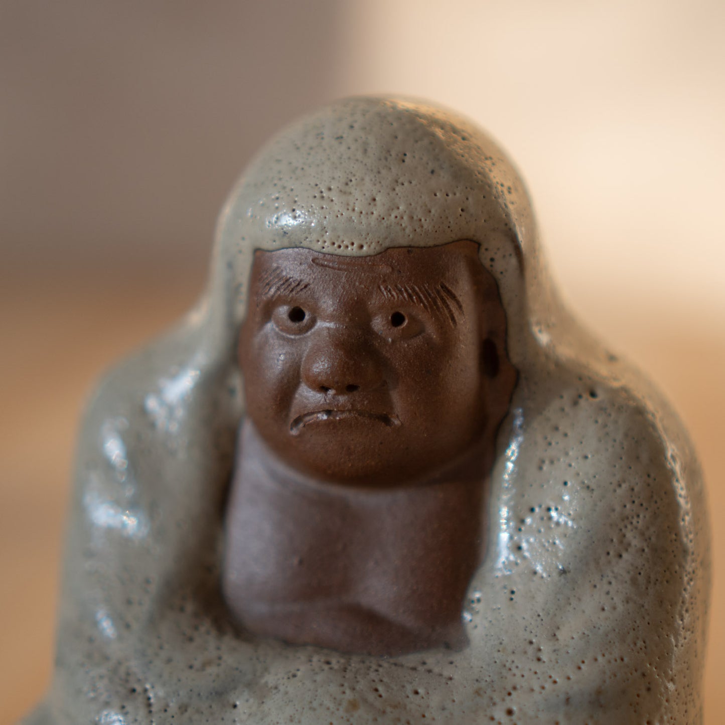 Vintage Japanese Ceramic Tanba ware Daruma in box