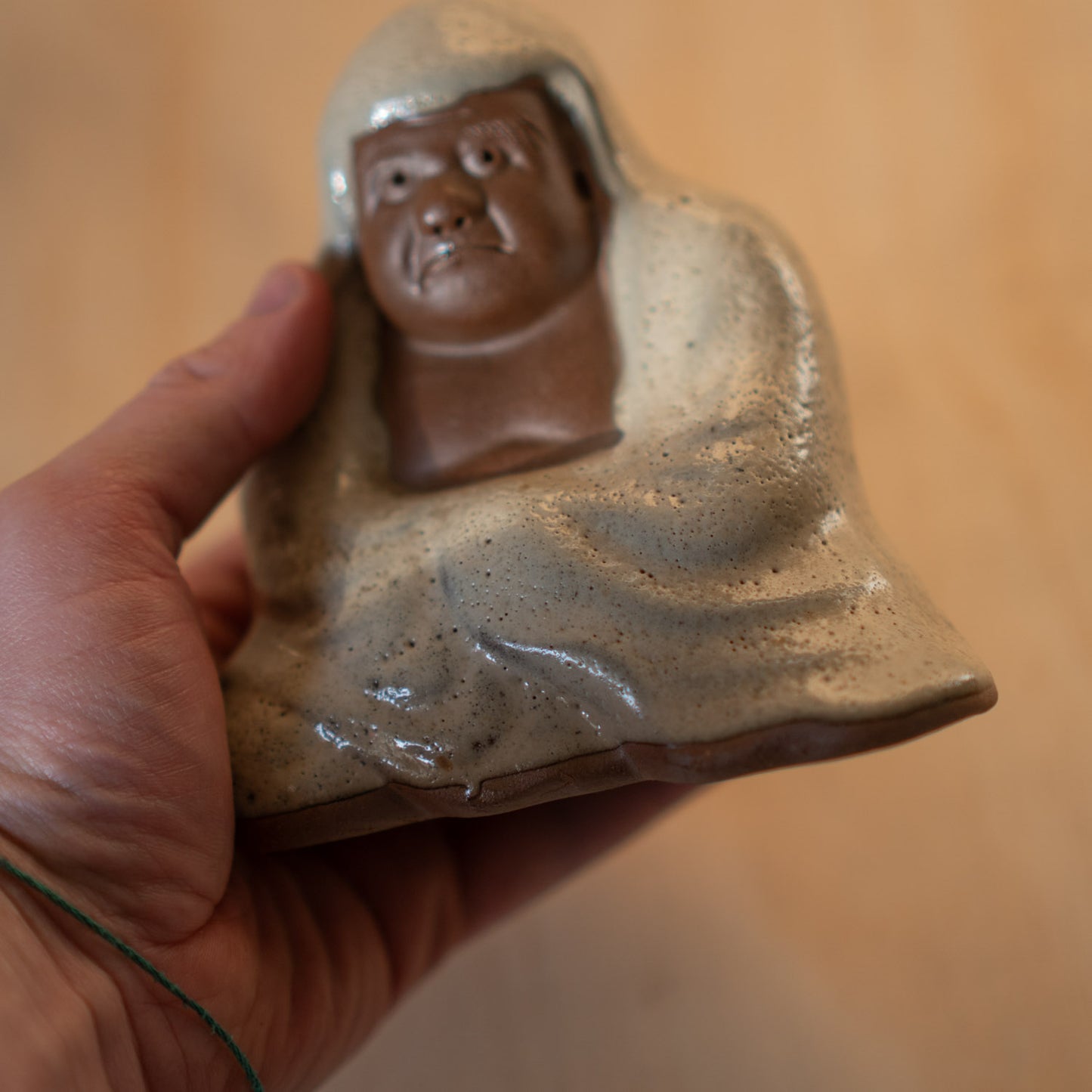 Vintage Japanese Ceramic Tanba ware Daruma in box