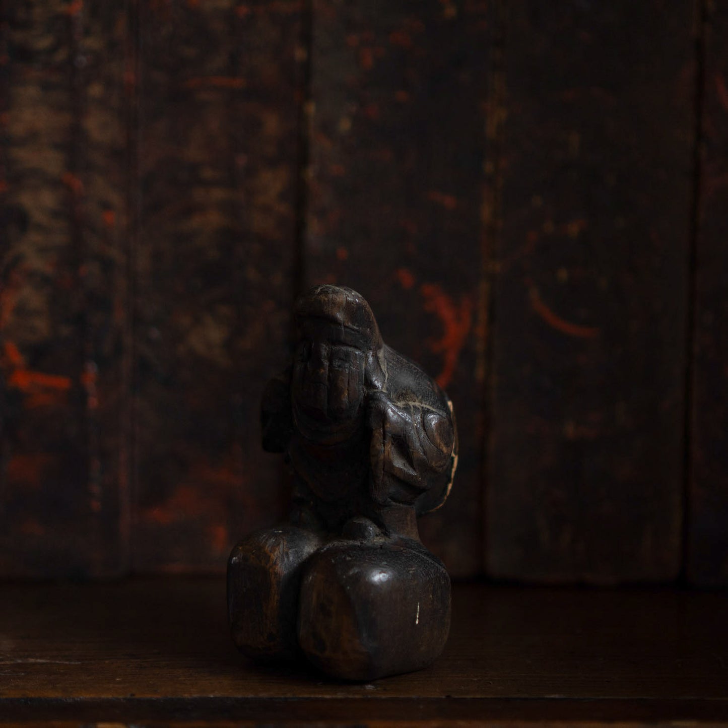 Antique Japanese Carved Daikoku Figure - 01