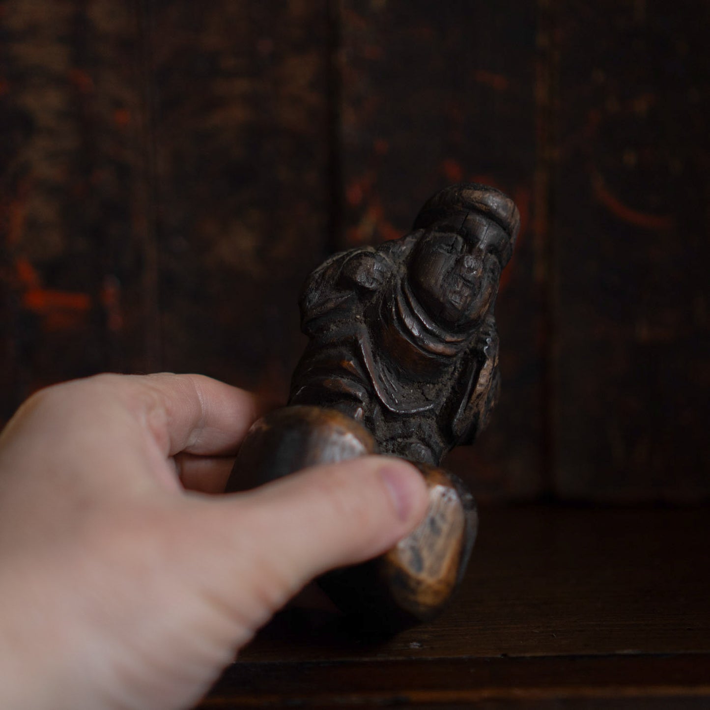 Antique Japanese Carved Daikoku Figure - 01