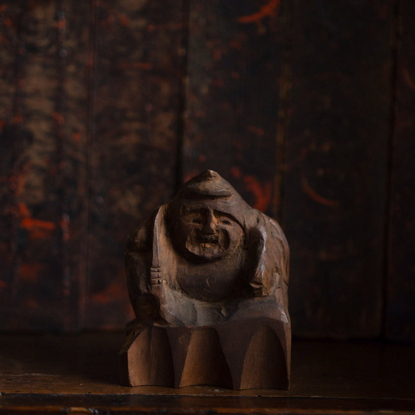 Antique Japanese Carved Ebisu Figure - 03