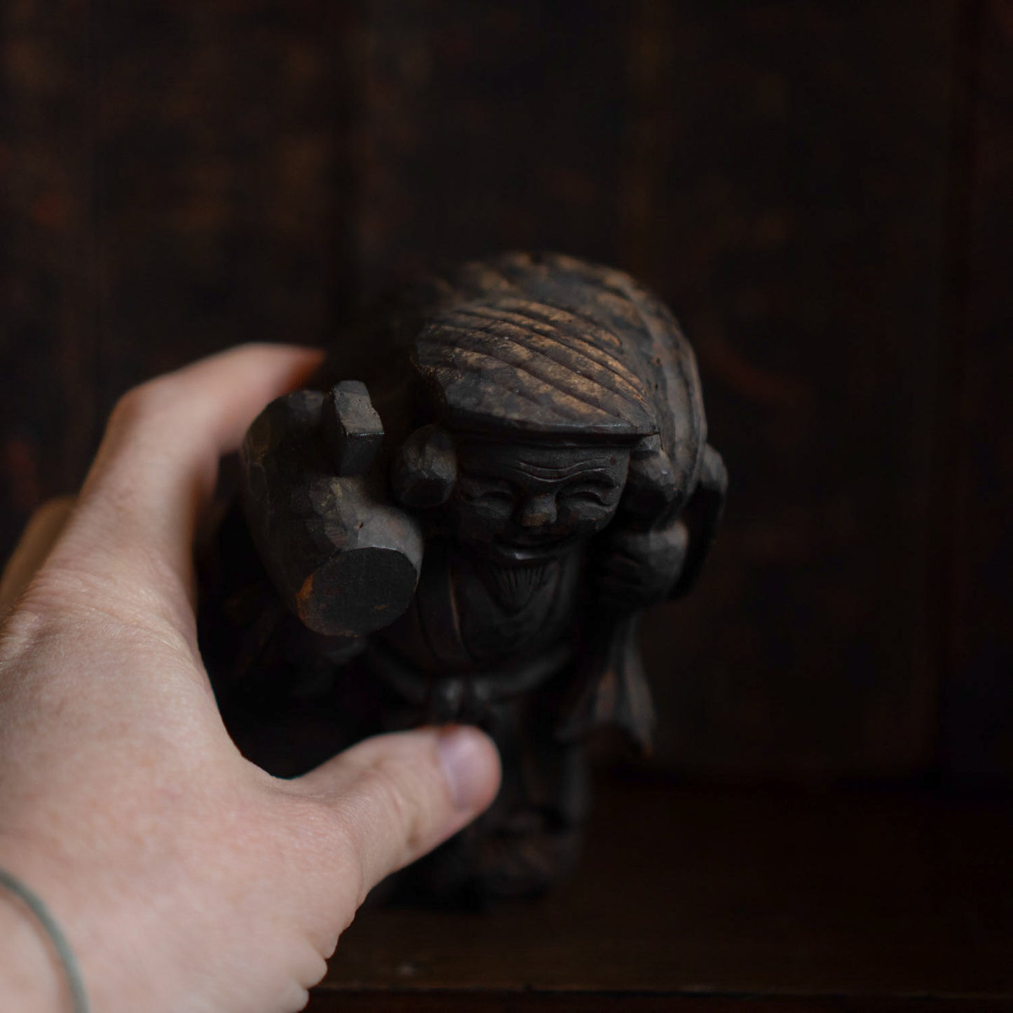 Antique Japanese Carved Daikoku - 06