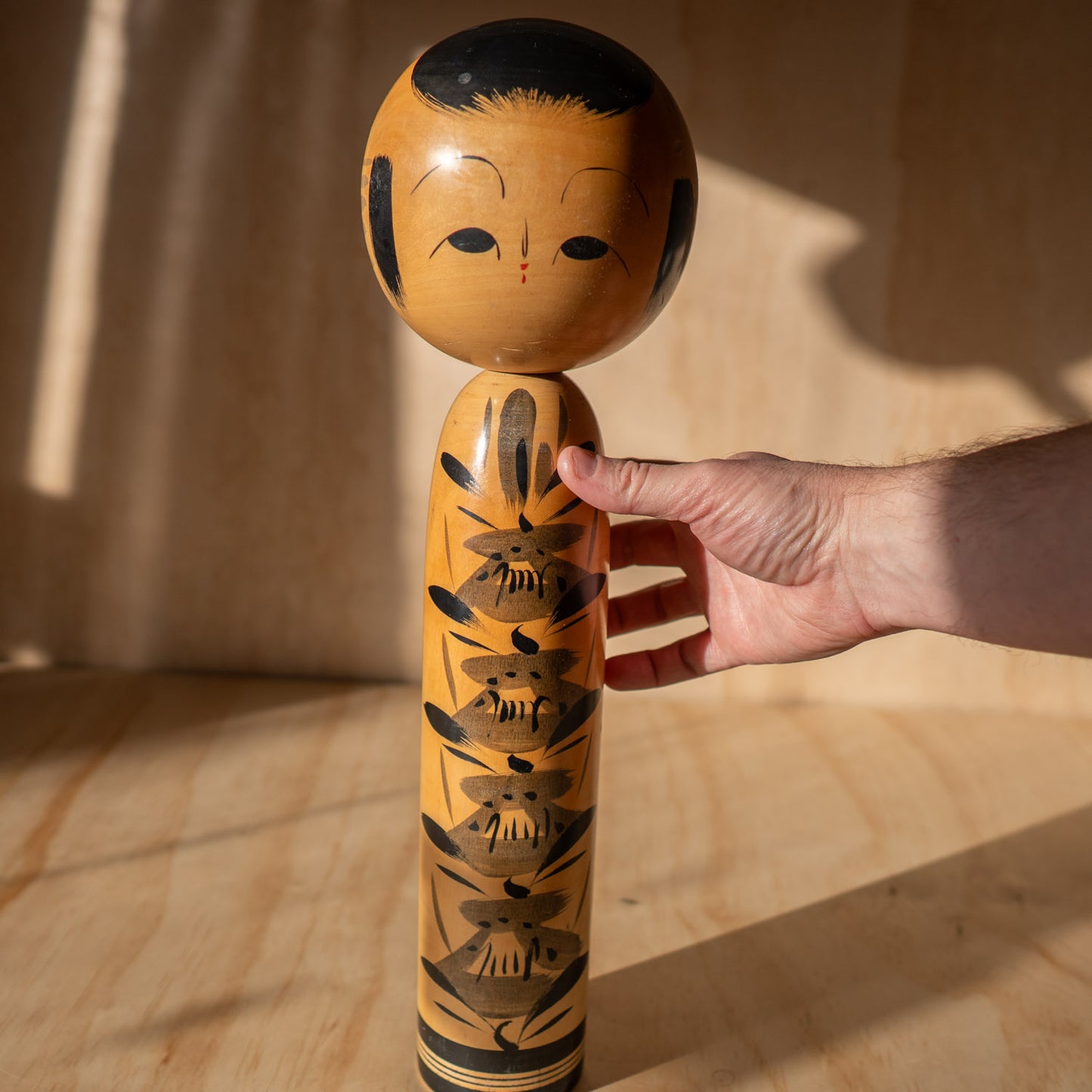 Vintage Tall Japanese Kokeshi Doll - 04