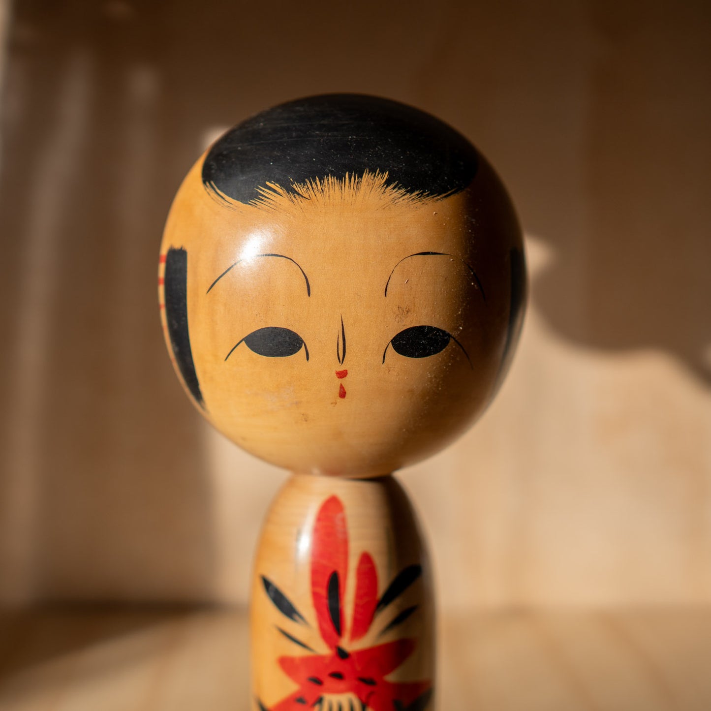 Vintage Tall Japanese Kokeshi Doll - 05
