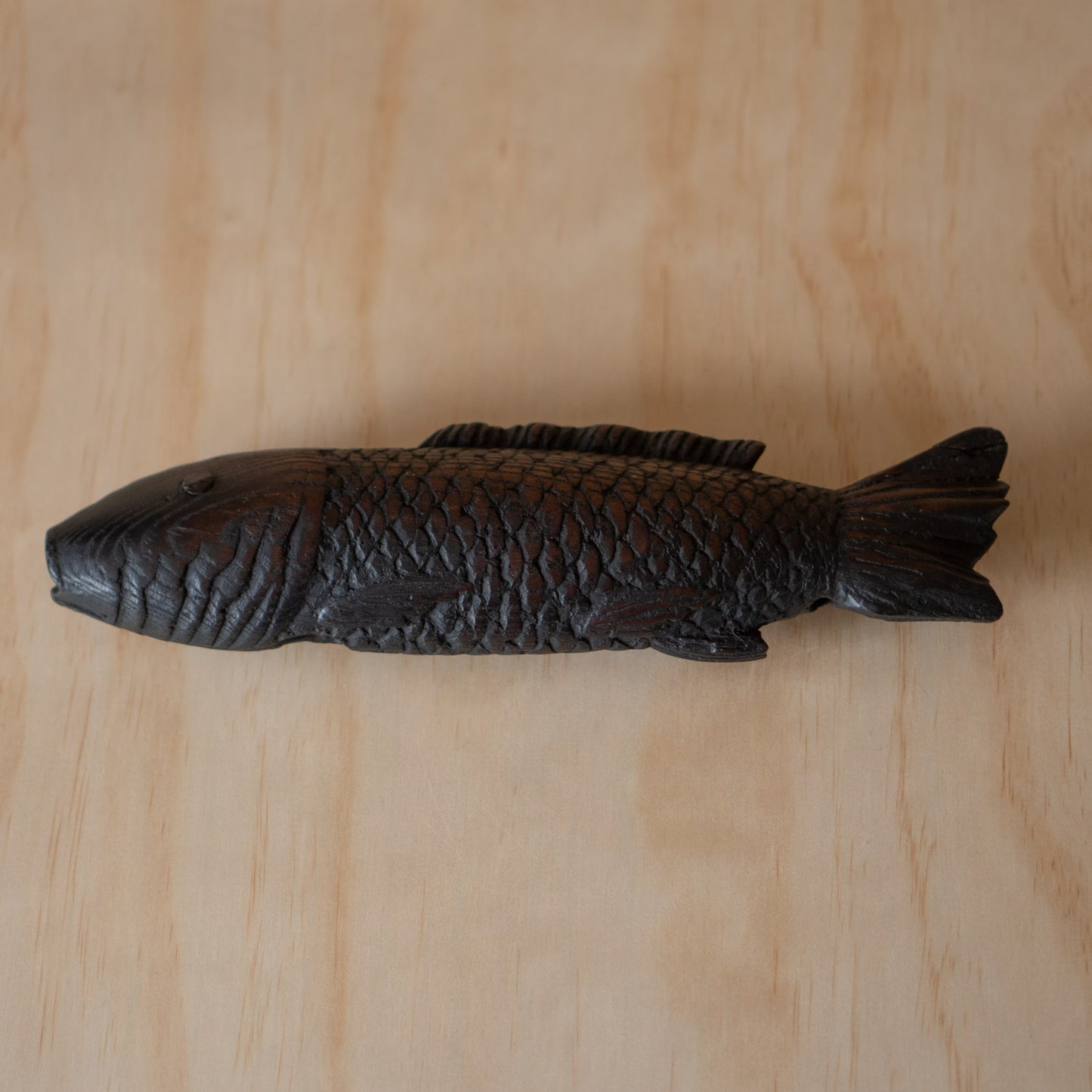 Antique Japanese Carved timber Fish Sculpture - Pot Hook