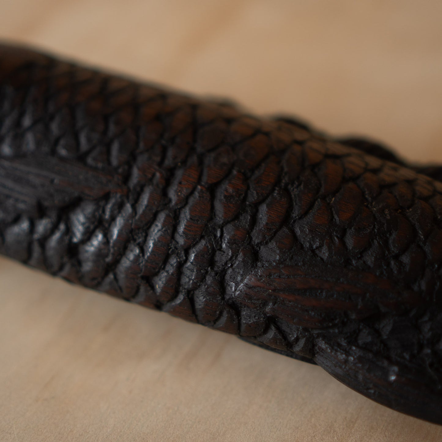 Antique Japanese Carved timber Fish Sculpture - Pot Hook