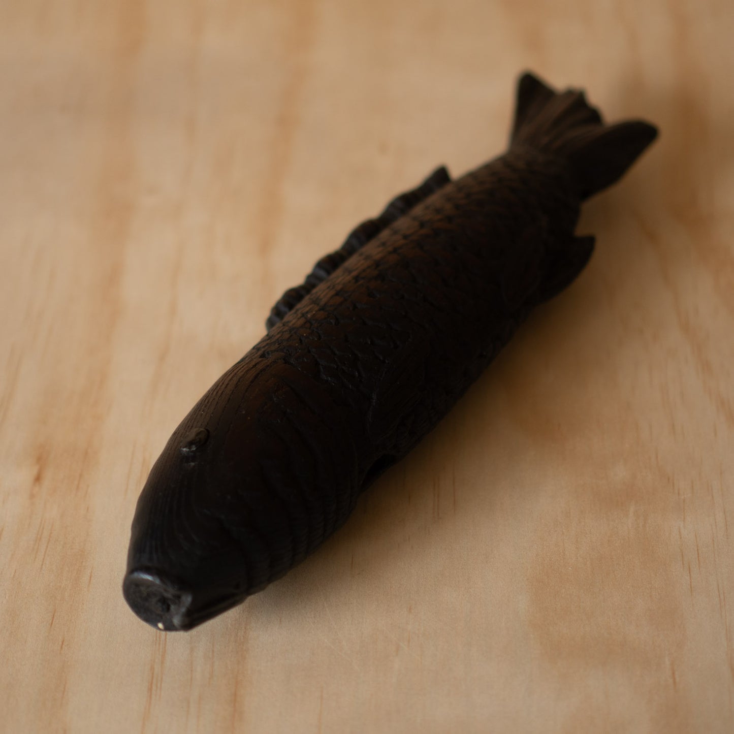 Antique Japanese Carved timber Fish Sculpture - Pot Hook