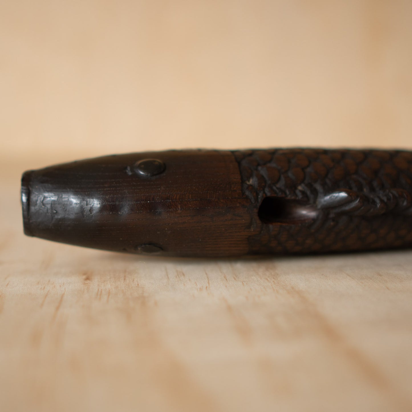Antique Japanese Carved timber Fish Sculpture - Pot Hook