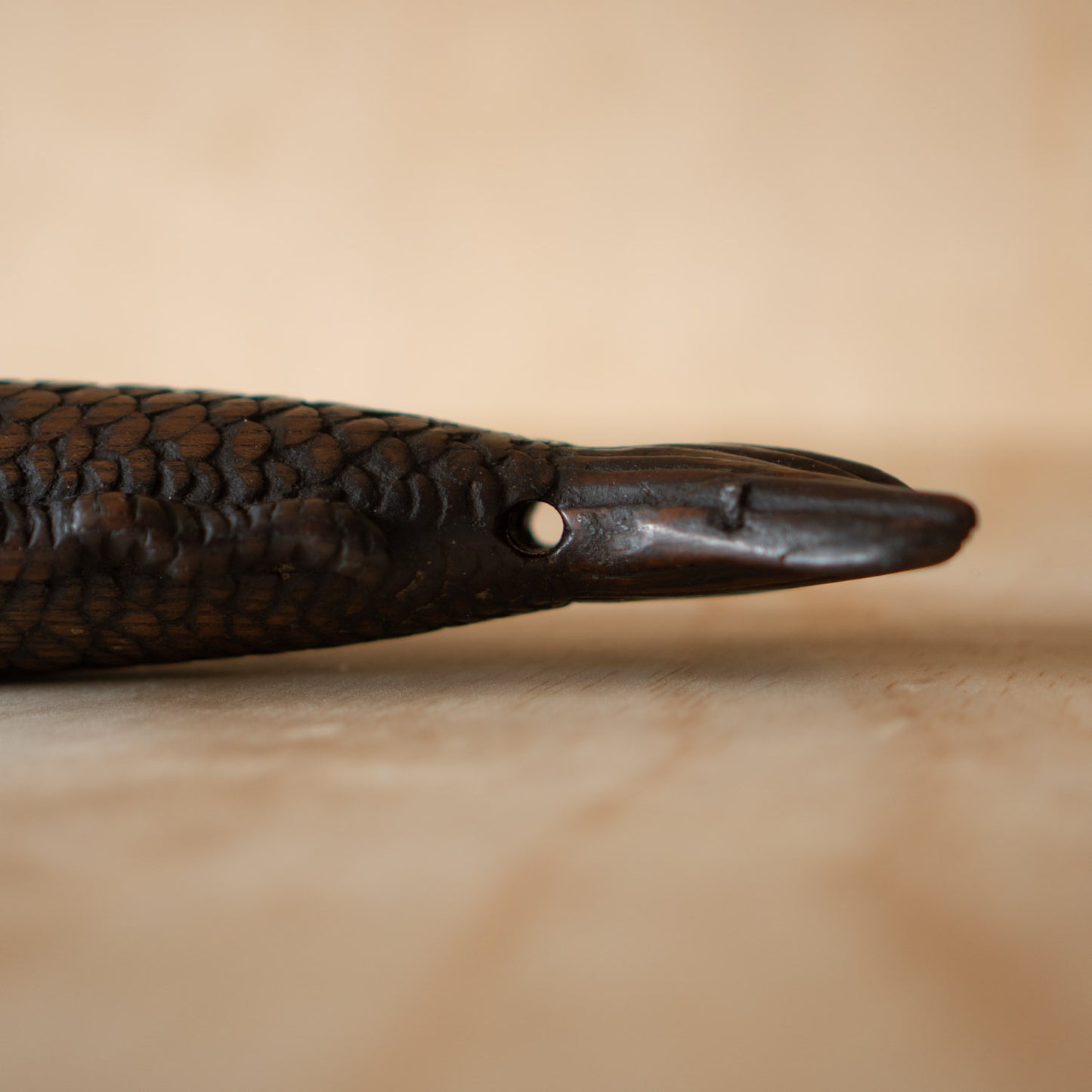 Antique Japanese Carved timber Fish Sculpture - Pot Hook
